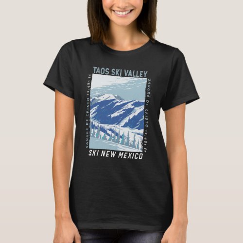 Taos Ski Valley Ski Area Winter New Mexico Vintage T_Shirt