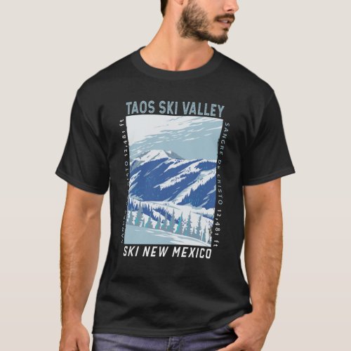 Taos Ski Valley Ski Area Winter New Mexico Vintage T_Shirt