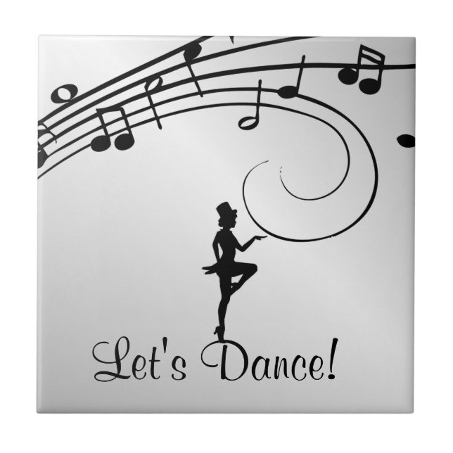 Tap Dance 3 Ceramic Tile (Front)