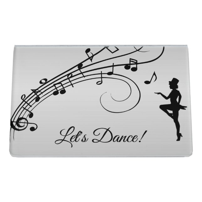 Tap Dance 3 Desk Business Card Holder (Back)