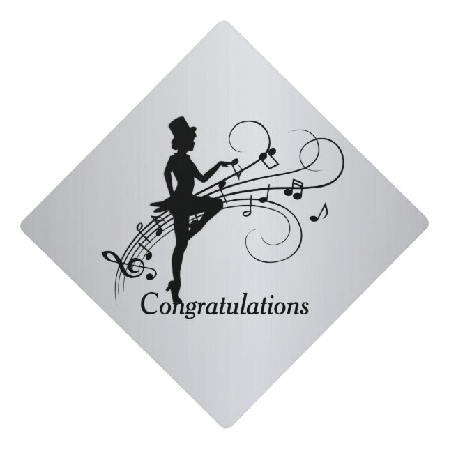 Tap Dance 3 Graduation Cap Topper (Front)
