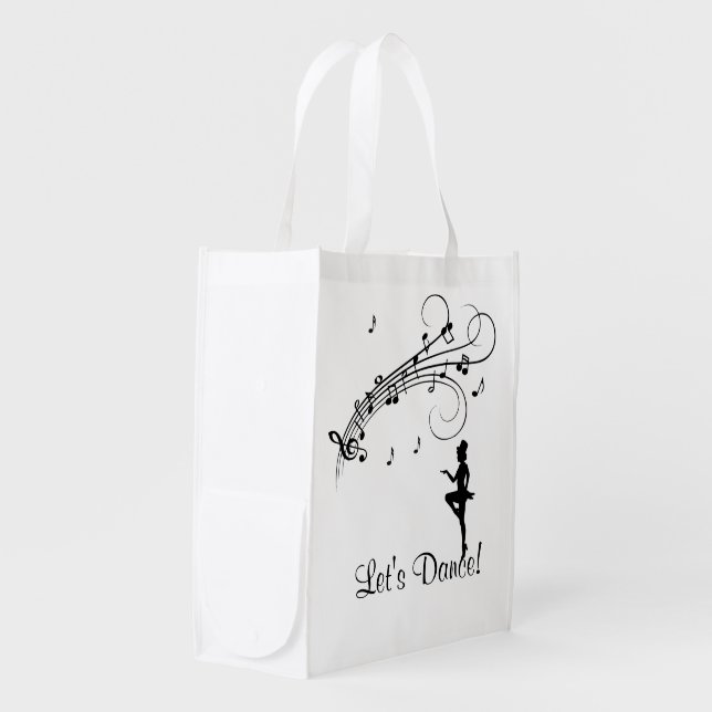 Tap Dance 3 Grocery Bag (Front Side)