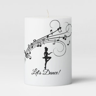 Tap Dance 3 Pillar Candle