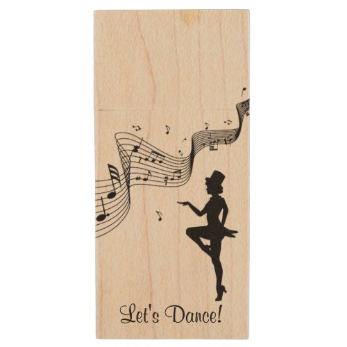 Tap Dance 3 Wood Flash Drive