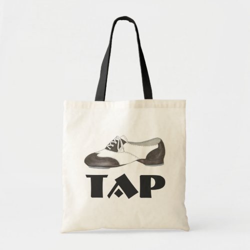 Tap Dance Black White Oxford Shoe Dancer Gift Bag