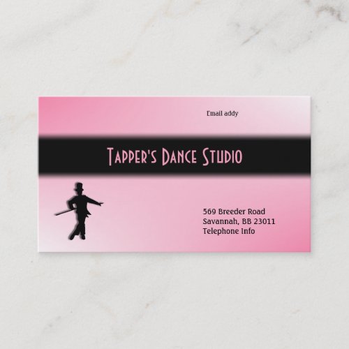 Tap Dance Business Card _ Pink