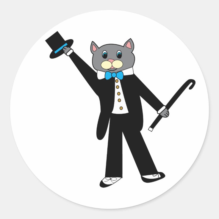 Tap Dance Cat Sticker Zazzle