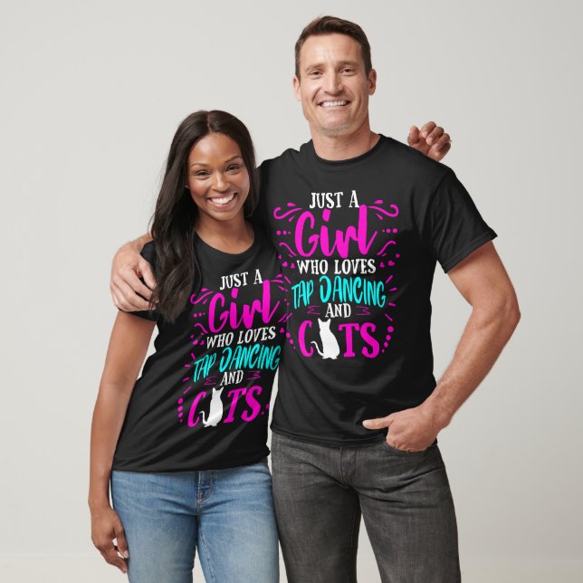 I Love Tap Dancing & Cats Funny Cat Gift T-Shirt Women I Love Tap Dancing & Cats Funny Cat Gift T-Shirt Women