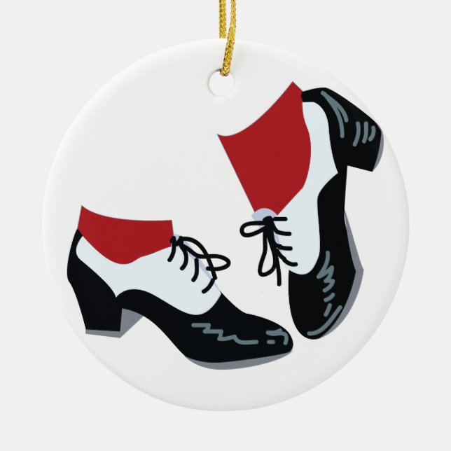 Tap Dance Ceramic Ornament (Front)