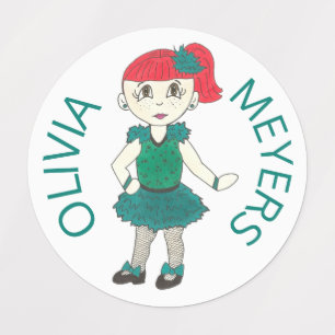 Tap Dance Class Dancer Recital Tapdance Girl Kids' Labels