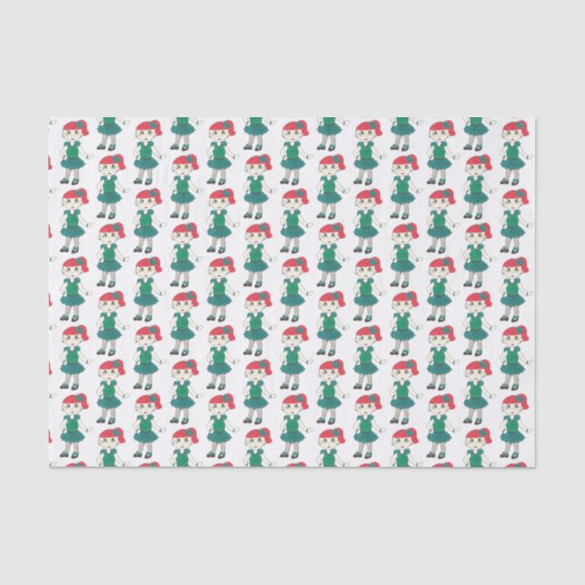 Tap Dance Class Recital Teacher Tapdancing Girl Tissue Paper (Front)
