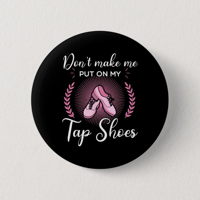 Tap Dance Dancing Dancer Rhythm Tapping Shoes Soft Button (Front)