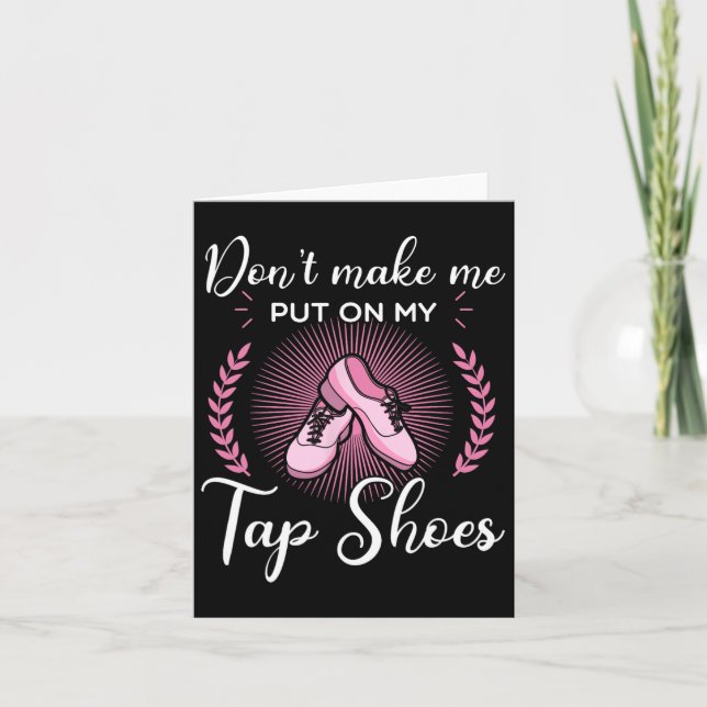 Tap Dance Dancing Dancer Rhythm Tapping Shoes Soft Card (Front)