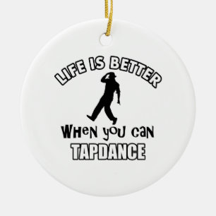 Tap dance Designs Ceramic Ornament