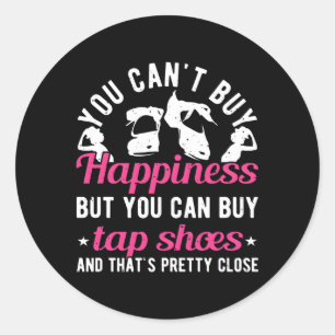 Tap Dance Hapess Tap Shoes Tap Dancer Classic Round Sticker