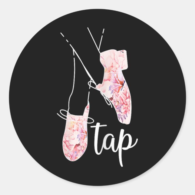 Tap Dance Lover Tap Dancer Dancing Teacher  Classic Round Sticker (Front)