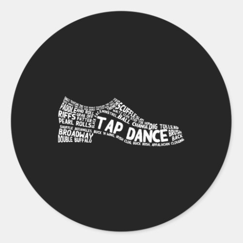 Tap Dance Shoe Dancing Dancer Classic Round Sticker