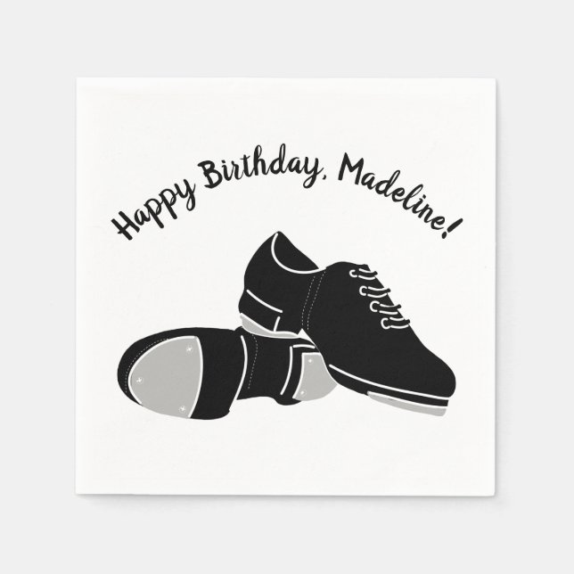 Tap Dance Shoes Tap Dancers Party Napkins (Front)