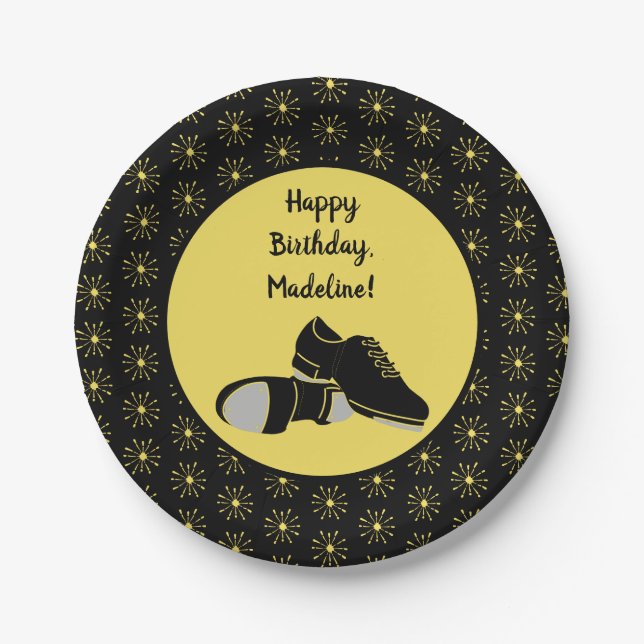 Tap Dance Shoes Tap Dancers Party Paper Plates (Front)