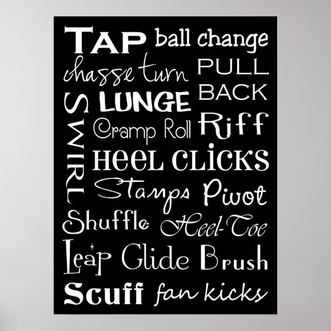 Tap Dance Subway Art Poster (Front)