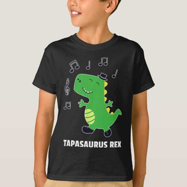 Tap Dance -tapasaurus Rex-dinosaur Recital Gift  T-Shirt (Front)