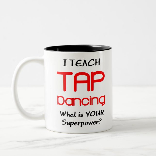 tap dance teach Two-Tone coffee mug (Left)