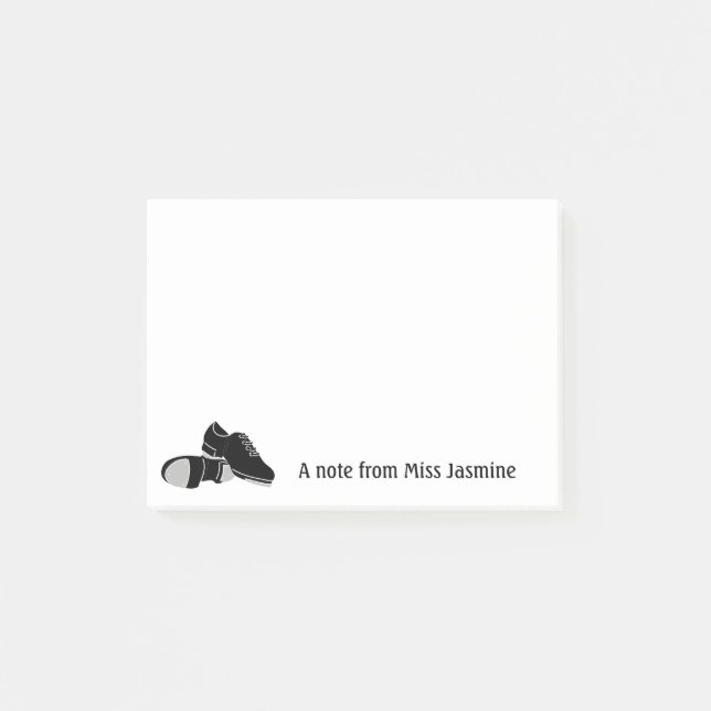Tap Dance Teachers Instructors Personalized Post-it Notes (Front)