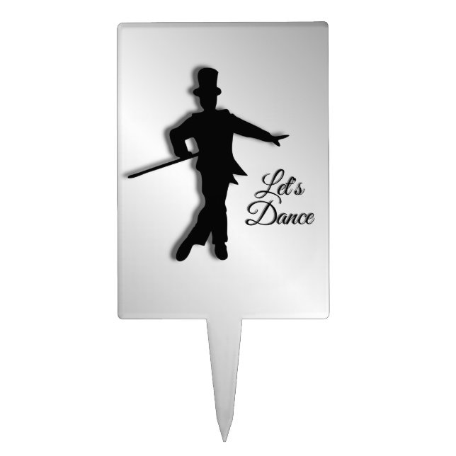 Tap Dancer Let's Dance Cake Topper (Front)