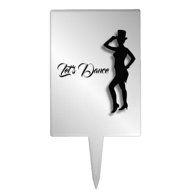 Tap Dancer Let's Dance Cake Topper (Front)