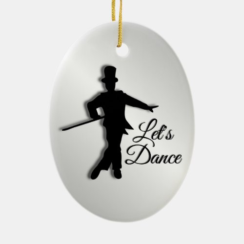 Tap Dancer Lets Dance Ceramic Ornament