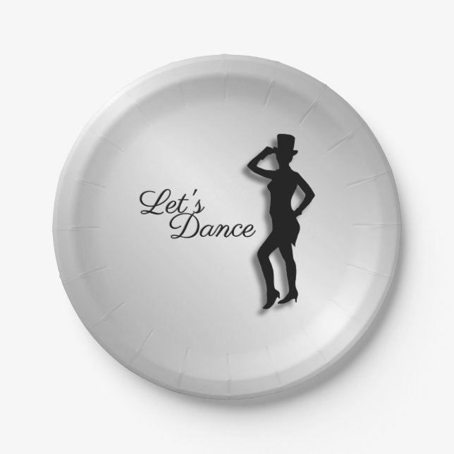 Tap Dancer Let's Dance Paper Plates (Front)