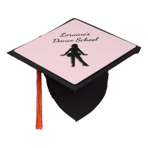 Tap Dancer Pink Custom Graduation Cap Topper