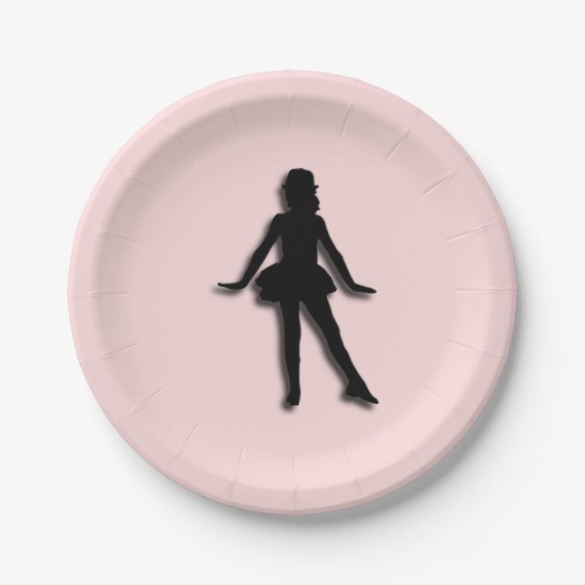 Tap Dancer Pink Paper Plates (Front)