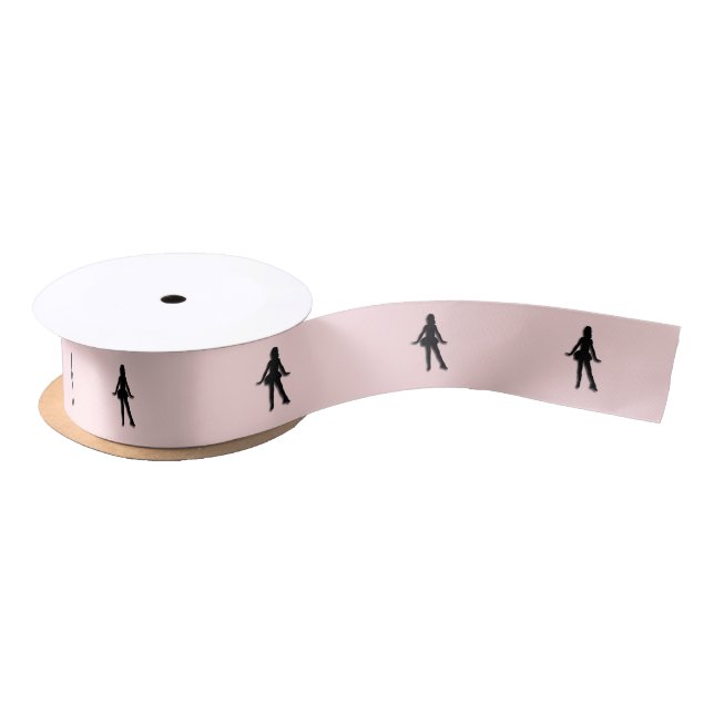 Tap Dancer Pink Satin Ribbon (Spool)