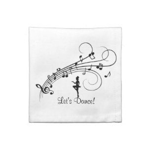 Tap Dancer w Top Hat Cloth Napkin