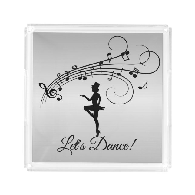 Tap Dancer w Top Hat Perfume Acrylic Tray (Front)