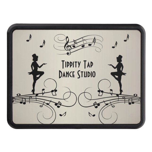 Tap Dancers Music Design Hitch Cover (Front)