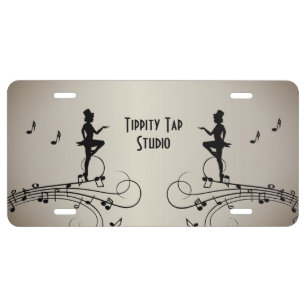 Tap Dancers Music Design License Plate