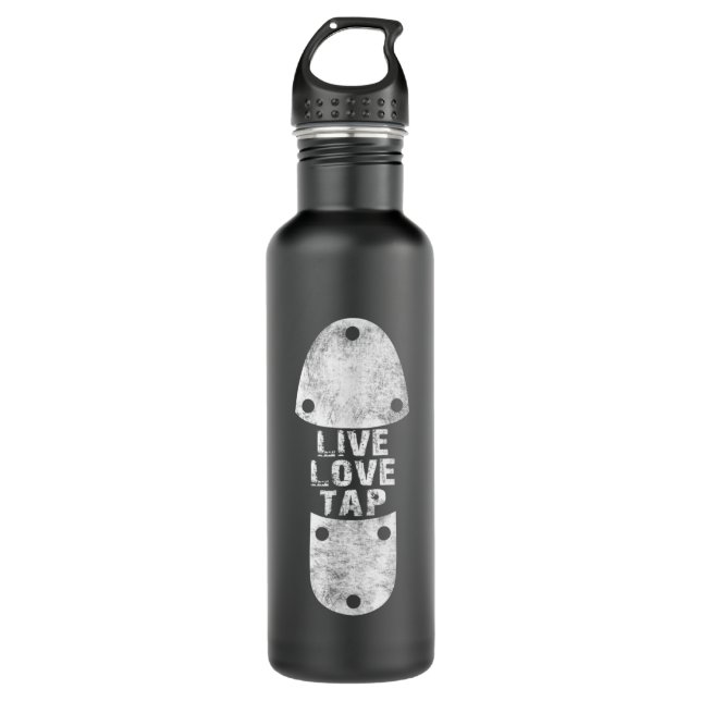 Tap Dances - Live Love Tap Distressed for Tap Stainless Steel Water Bottle (Front)