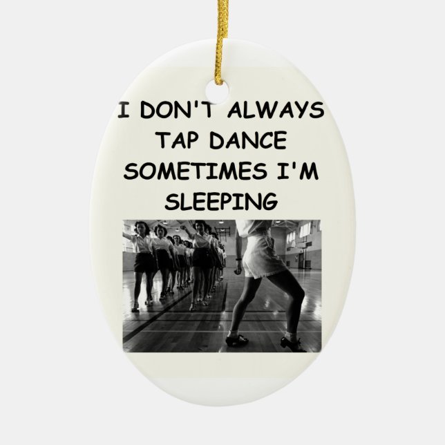 tap dancing ceramic ornament (Front)