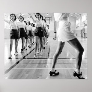 Tap Dancing Class, 1942. Vintage Photo Poster
