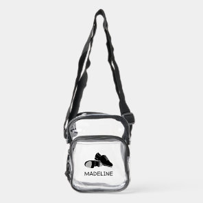 Tap Dancing Dance Shoes Personalized Clear Crossbody Bag