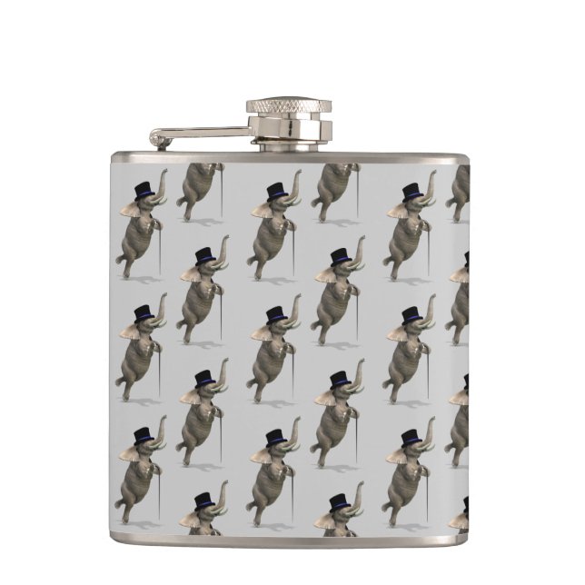 Tap Dancing Elephant Flask (Front)