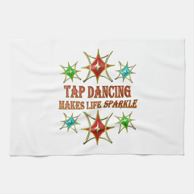 TAP DANCING FANCY STARS KITCHEN TOWEL (Horizontal)