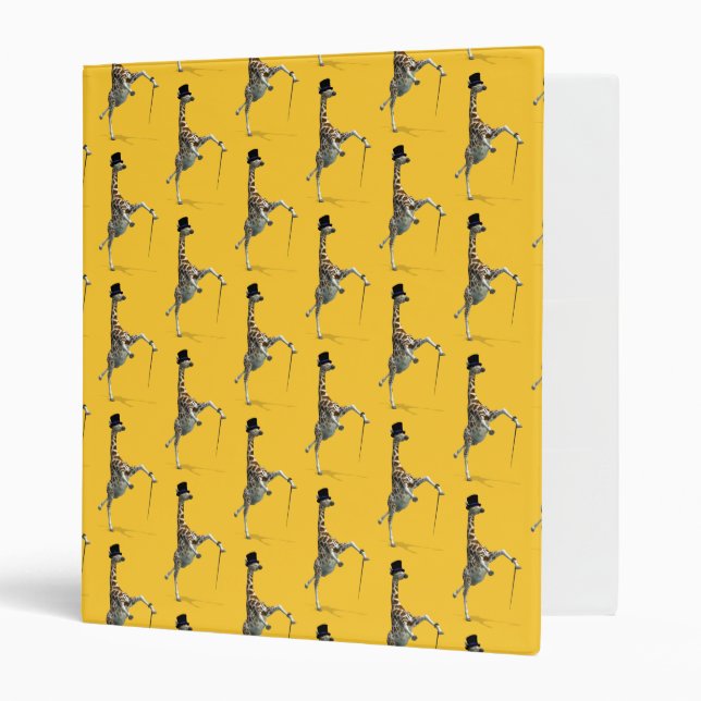 Tap Dancing Giraffe 3 Ring Binder (Front/Inside)