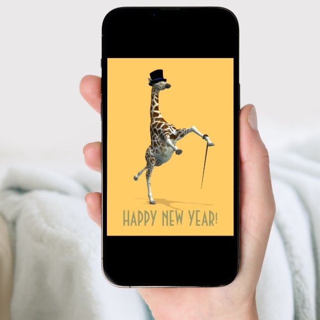 Tap Dancing Giraffe Holiday Card (Front Digital)