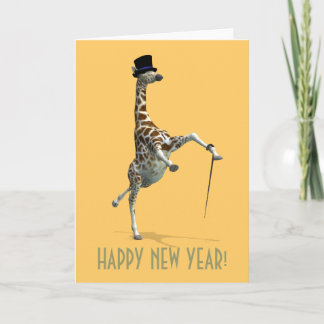 Tap Dancing Giraffe Holiday Card