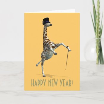 Tap Dancing Giraffe Holiday Card by Emangl3D at Zazzle