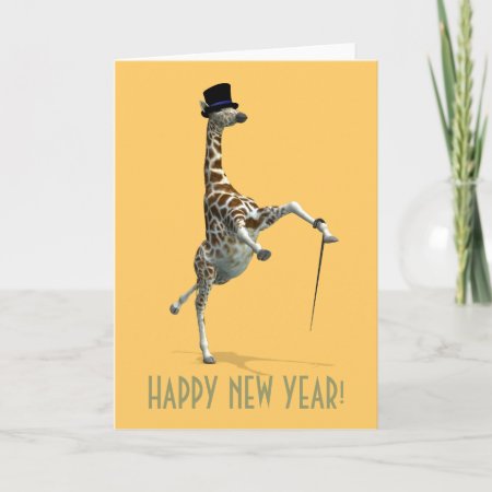 Tap Dancing Giraffe Holiday Card
