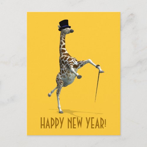 Tap Dancing Giraffe Holiday Postcard